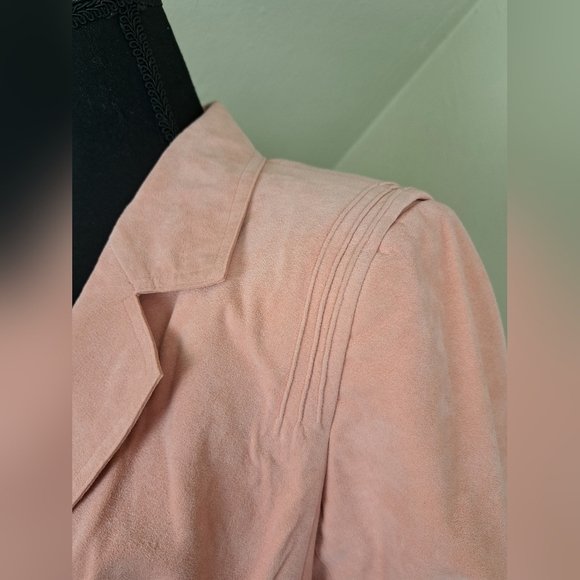 Custom Made Ricky Bo Hilton Hotel 1/F Hong Kong Women's Pink Suede Blazer VTG - Picture 7 of 16